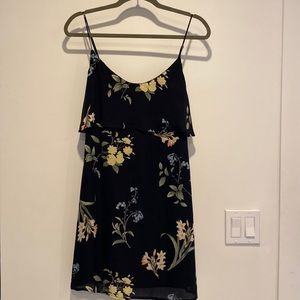 Joie - black mini silk dress